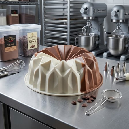 Sarmal Tasarımlı Silikon Kek Kalıbı - Yüksek Isıya Dayanıklı, Yapışmaz ve Esnek Spiral Pasta Kalıbı (22x8 cm, 1 Adet)