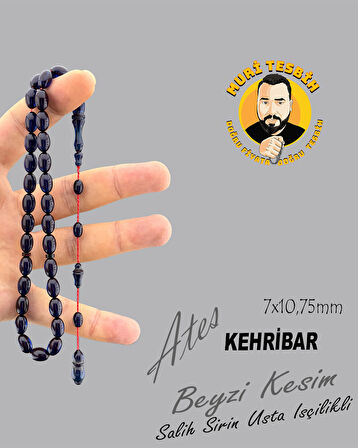 SALİH ŞİRİN ATEŞ KEHRİBAR BEYZİ KESİM 7X10,75mm