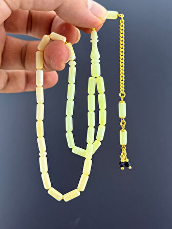 MURİ TESBİH 6,1 GR RUS KALİNİNGRAD DAMLA 925 AYAR GÜMÜŞ PÜSKÜL KAPSÜL KESİM 4,25X10,25