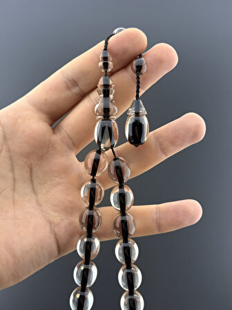 ATEŞ KEHRİBAR TESBİH MASKOT BEYZİ KESİM 14X16,25mm