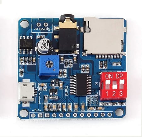 DY-SV5W MP3 Wav Ses Çalma Modülü Class D Amfi 5W 4-8Ohm Hoparlör
