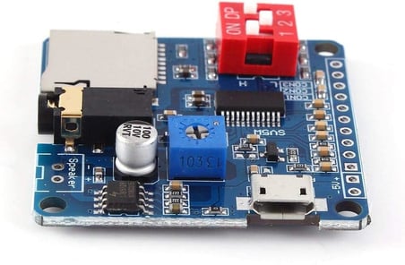 DY-SV5W MP3 Wav Ses Çalma Modülü Class D Amfi 5W 4-8Ohm Hoparlör