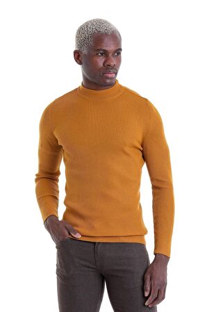 Safran Regular Fit Düz Balıkçı Yaka Klasik Yün Triko Kazak | XL