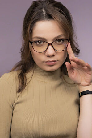 Lagertha Cateye Kahve Mavi Işık Koruyucu Ekran Gözlüğü