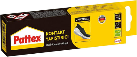 Pattex Deri-Kauçuk Ahşap Yapıştırıcı, Çeşitli Malzemelere Uygun Dirençli ve Çok Güçlü Yapıştırıcı, Su Geçirmez ve Anında Etkili Hızlı Yapıştırıcı, Şeffaf, 1x50g/58ml