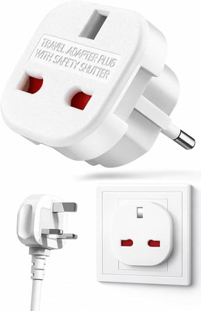 Kyrotech İngiltere’den AB’ye Seyahat Adaptörü, UK G Tip 3 Pin’den Avrupa E/F Tipi 2 Pin Priz Dönüştürücü, Güvenlik Kilitli, 240V 10A, 16A, Fransa, Almanya, Hollanda, Polonya, İsveç Uyumlu