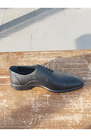 Erkek Mevsimlik  Klasik Kundura Hakiki İç ve Dış Deri  Kauççuk Taban Bağlı