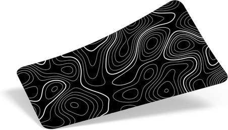 90X40 CM XXL Gaming Mouse Pad [High Density Hybrid Kumaş] [Kaymaz Taban] [Yüksek Çözünürlüklü Baskı] Fare Altlığı Oyuncu Mousepad (Siyah İzohips)