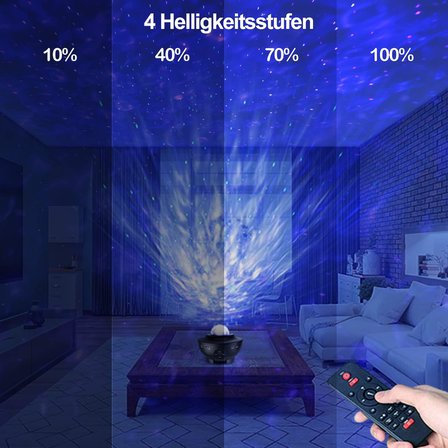 Yıldızlı gökyüzü projektörü LED Galaxy Light, yıldızlı projektör ışığı, bulutlar ve yıldızlar, Bluetooth hoparlör fonksiyonu, yıldız projektör, sevgililer günü için gece lambası (mor)