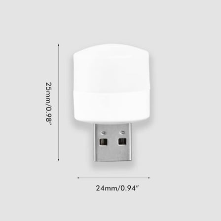 GüncelÇarşı Mini USB LED Işık, 1W Enerji Tasarruflu, Gece Aydınlatma, Rehber Gece Lambası, Kitap Okuma Lambası Işığı, Küçük Yuvarlak Işıklar (6 ADET)