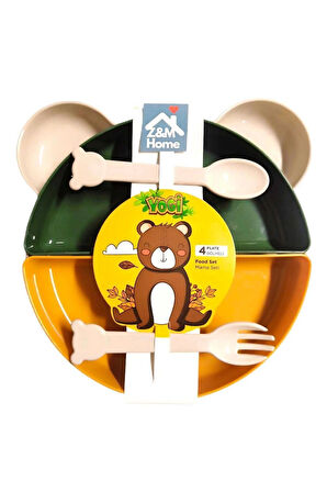 Yogi Beslenme Kabı, Bebek Tabağı, Renkli Tabak, Mama Tabağı, Ek Gıda Başlangıç Tabağı