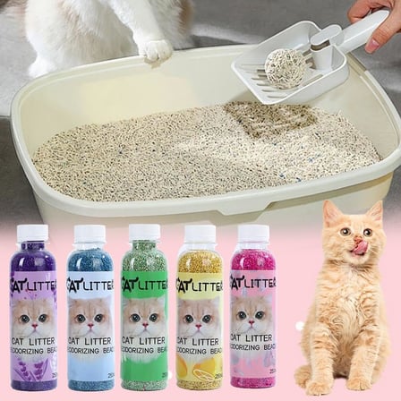 Kedi Kumu Koku Giderici Granül Parfüm - Uzun Süreli Ferahlık Sunan Kedi Kumu Kokusu Giderici, Etkili Koku Nötrleştirici 250 Ml (Gül)