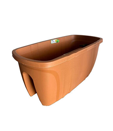 SY-5710 Opal Balkon Küpeşte Saksı 15 Litre Kiremit 4 Adet