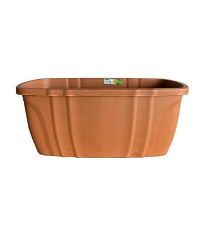 SY-5710 Opal Balkon Küpeşte Saksı 15 Litre Kiremit 4 Adet