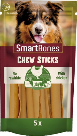 SmartBones Tavuk Sargılı Medium Stick Köpek Ödülü 5'li (5 x 125gr)