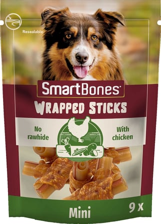 SmartBones Tavuk Sargılı Medium Stick Köpek Ödülü 5'li (5 x 125gr)