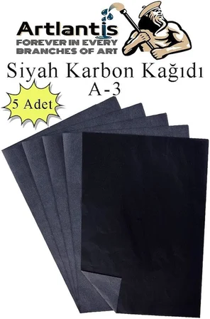 Karbon Kağıdı A3 5 Adet 29,7x42 cm Renkli Karbon Kağıdı Kopya Kağıdı Transfer Kağıdı Siyah