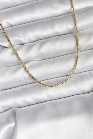 Kadın Kolye 14K Gold Kaplama İnce Zincir Model Günlük ve Abiye