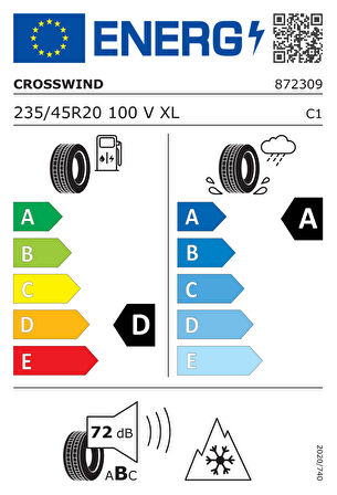 CROSSWIND 235/45R20 100V XL GRIP PEAK WINTER 2025 KIŞ LASTİĞİ