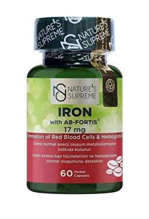 Nature's Supreme iron 17 Mg 60 Kapsül