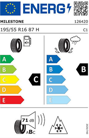MILESTONE 195/55R16 87H CARMILE WINTER 2025 KIŞ LASTİĞİ
