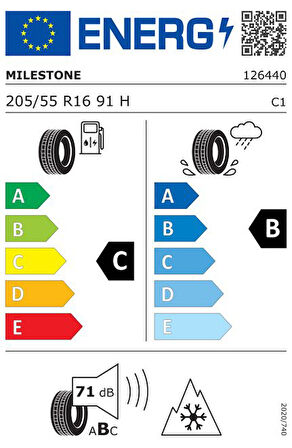 MILESTONE 205/55R16 91H CARMILE WINTER 2025 KIŞ LASTİĞİ