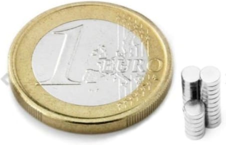 Dünya Magnet 100 Adet - Yuvarlak Neodyum Mıknatıs, 3X1,5 Mm, Güçlü Magnet, N35 Kalite