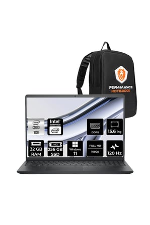 Pro 15 Core 3 100U 32GB RAM 256GB SSD 15.6" FHD 120Hz Win11 Home DC15250P361 Notebook + Per4 Çanta