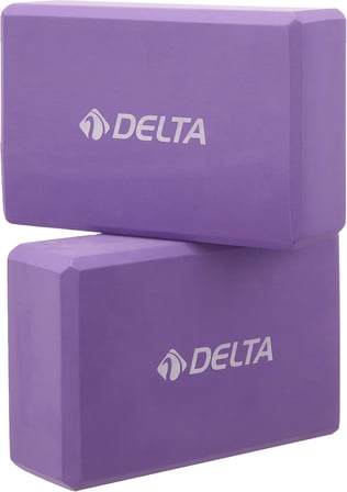 Delta Çiftli Yoga Blok - 2 Adet Yoga Block - Eva Yoga Bloğu Seti,Mor