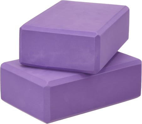 Delta Çiftli Yoga Blok - 2 Adet Yoga Block - Eva Yoga Bloğu Seti,Mor