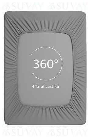 Gri Bebek Lastikli Çarşaf %100 Pamuklu Penye Park Yatak | 60x120 | 70x110 | 70x120 | 70x130 | 70x140