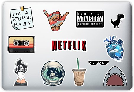 Dekoratif Laptop Notebook Tablet Telefon Sticker Set 002