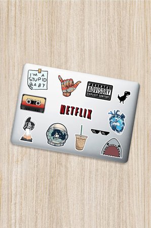 Dekoratif Laptop Notebook Tablet Telefon Sticker Set 002