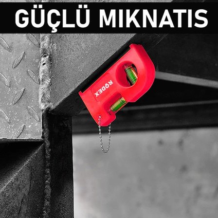 Cep Tipi Mini Su Terazisi Kırmızı Mıknatıslı Su Terazisi