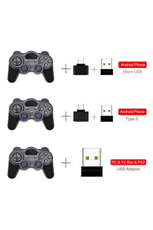 2.4g Wireless Gamepad Kablosuz Oyun Kolu Otg Pc Ps3 Kol Tv Box Android Tv Telefon/tablet Uyumlu