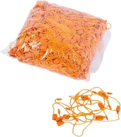 Hodbehod Turuncu Renk Kilitli Geçmeli Etiket İpi 1.000 Adet – Plastik Kart ve Fiyat Etiketi Bağlama İpi