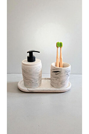 Marble Serisi Beton Banyo Seti