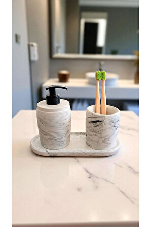 Marble Serisi Beton Banyo Seti