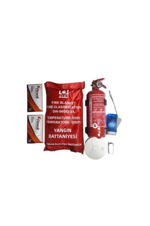 Ev Tipi Yangın Seti 3 Lü Yangın Seti Araç için 5 kg Güvenlik Ekipmanı Yangın Tüpü