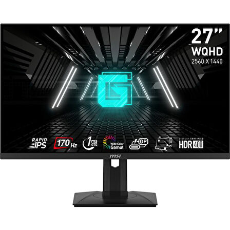 MSI 27 G274QPF FLAT RAPID IPS 2560X1440 (WQHD) 16:9 170HZ 1MS ADAPTIVE SYNC GAMING MONITOR (20 AY MSI GARANTİLİDİR)