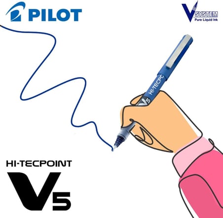 Pilot V5 Sıvı Mürekkep Roller Tükenmez Kalem - 1Mavi + 1Siyah + 1 Kırmızı, (9000014712)