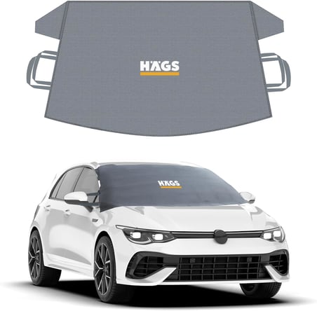 Buz ve Kar Önleyici Araç Ön Cam Örtüsü Brandası | Ağır Hizmet Tipi 600D Oxford Kumaş | Arabalar, SUV`lar, Kamyonetler İçin Oto Ön Cam Koruyucu Güneşlik | Don Örtüsü (162x106cm) S - Gri