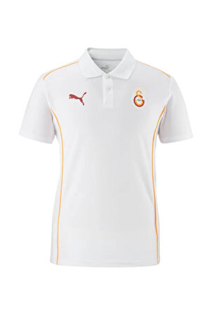 Galatasaray Orijinal Lisanslı A-Takım Polo Yaka Beyaz T-Shirt