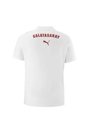 Galatasaray Orijinal Lisanslı A-Takım Polo Yaka Beyaz T-Shirt