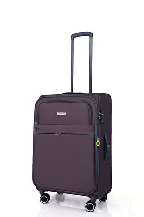 04PC6000 3'LÜ SET Ultra Light Hafif Lüx Kumaş Tekerlekli Valiz ANTRESİT