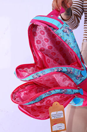 RELAXION Kız Çocuk Beslenmeli Ilk Okul Çantası Pembe