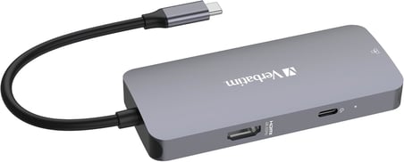 USB-C Pro Multiport Hub 5'i 1 arada, çoklu bağlantı noktalı adaptör, USB-C, HDMI, RJ45, USB-A ve USB-C PD, Mac, MacBook Pro/Air, iPad Pro, Thinkpad, Windows bilgisayar, dizüstü bilgisayar ve