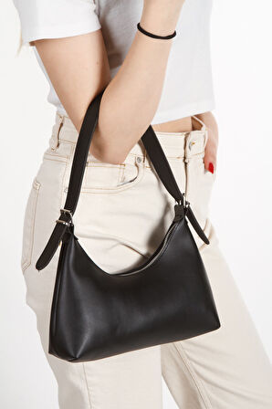 Kadın Çanta ve Cüzdan Seti Baget Kol Omuz Çantası ve Mekanizmalı Cüzdan