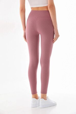 Kadın Hafif Korseli Şardonlu Fitilli Toparlayıcı Kışlık Tayt