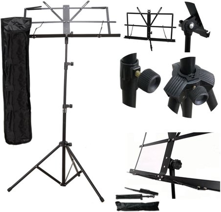 Nota Sehpası Portatif -Katlanır-Sağlam Metal Konstrüksiyon